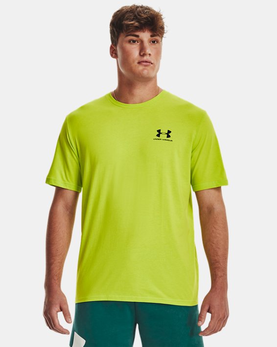 Men's UA Sportstyle Left Chest Short Sleeve Shirt, Green, pdpMainDesktop image number 0